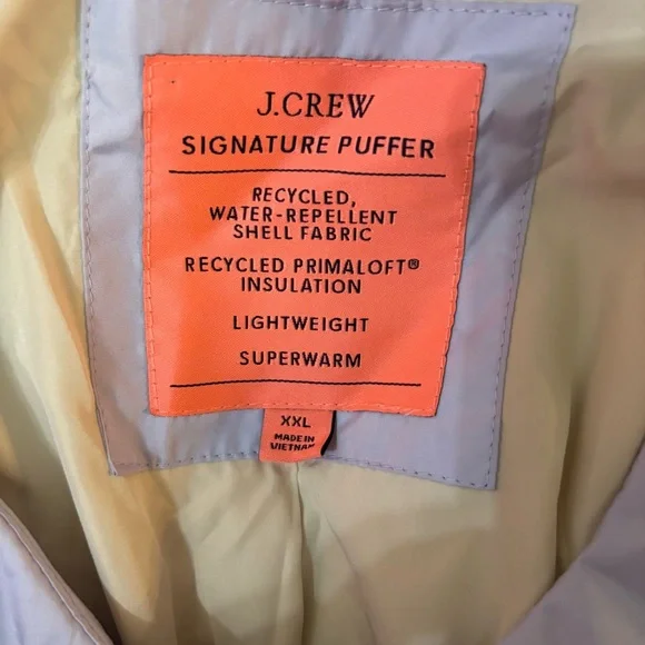 J.Cew Lilac cropped puffer coat. Xxl - Picture 5 of 5